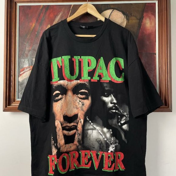 2pac Tupac Shakur Rap Streetwear Oversize Tee Hype Hypebeast - Picture 1 of 1
